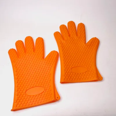 Kitchen Oven Cooking BBQ Grill Gloves Heat Resistant Silicone Oven Mitts