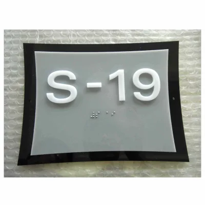 Custom Acrylic Hotel Door Plate with Braille Room Number Sign for Enhanced Accessibility
