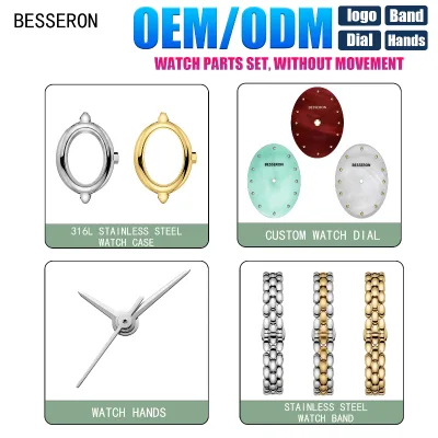 Elegant Women's Watch Part Kit 316L Stainless Steel Oval case Custom logo Dial Luminous Hands Waterproof OEM Manufacturer