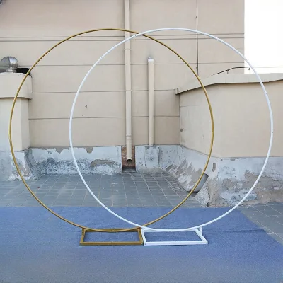 Party Entrance Decoration Ballon Flower Metal Round Arch Backdrop Stand for Wedding
