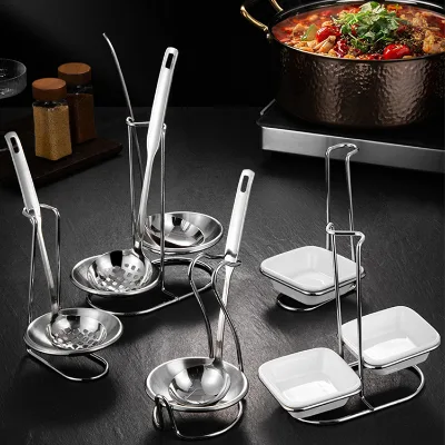 Wholesale Stainless Steel Spoon Rest Holder Golden Silver Tableware Rack for Hotel Restaurant Kitchen