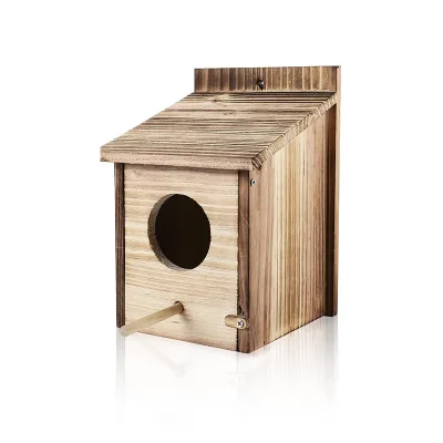 Wood Bird Houses for Outside,Upgraded Wooden Birdhouse with Perch