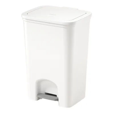 Precision Injection Small Trash Can 9L Double Lid Foot Pedal Waste Bin Compact PlasticGarbage Basket for Bedroom Bathroom Office