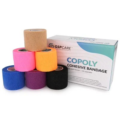 Multi Color Elastic Cohesive Bandage Wrap 5cm Nonwoven Bandage Pharmacy Care Breathable Self-Adhesive Vet Wrap Waterproof