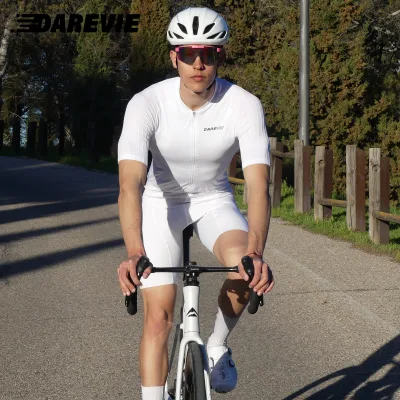 Darevie Accept Custom Men's Light Short Sleeve Cycling Jerseys Aero Fit Quick Dry and Breathable Fabric with Laser Cut Cuff