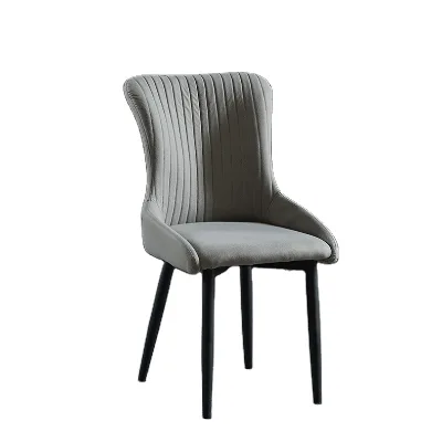 Customized Nordic High Back Dining Chair High Quality Modern Comfort Fabric PU European Design Style for Living Room Leisure Use