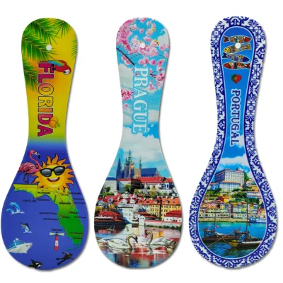 Customized logo Printing Tourism Gifts Spoon Holder Collection Ceramic Souvenirs Croatia Spoon
