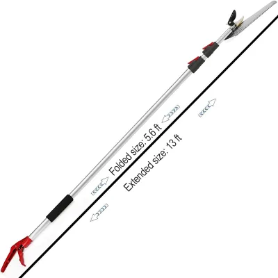 Custom Wholesale Multipurpose Telescopic Tree Pruner Long Reach Pole Saw Fruit Picker Branches Trimmer Bypass Lopper