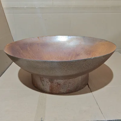 Natural Rusty Open Fire Pit Brazier Outdoor Bonfire Bowl Corten Steel Fire Pot