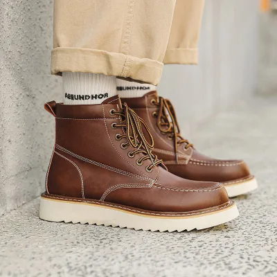 New 2025 Factory Price Work Boots Goodyear Welt Water Resistant Anti Slip Safety Shoes for New Design of Safety Wear