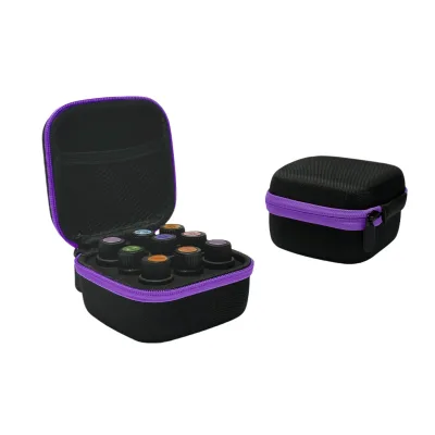 9Slots Portable EVA Case for 10ml Essential Oils Simple Style Nylon Zipper Closure