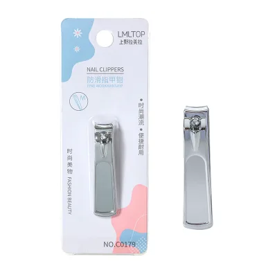 Wholesale Oem Custom logo sharp Cut Stainless Steel Straight Finger Nail Clipper Toe Nail Cutting Tools C0179