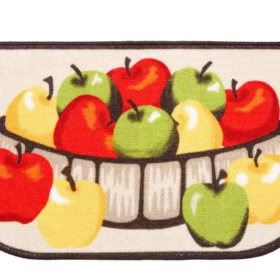 Polyester Kitchen Mat Rich Pattern Non Slip Soft Floor Carpet for Home Kitchen Use