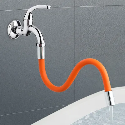 Universal Anti-Splash Bending Faucet Extension Tube Basin Floor Water Inlet with Bucket for Bathroom Accessory New Design by XYZ