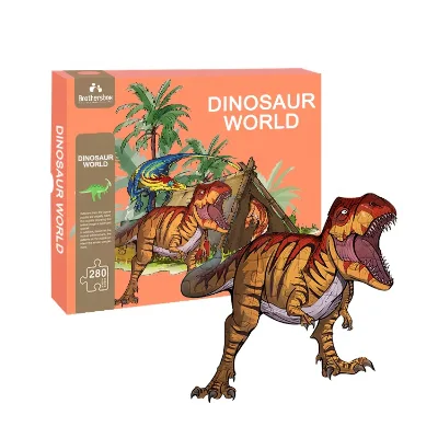 Customised Children Iq Games Paper Kids Dinosaur Shaped Jigsaw Puzzle