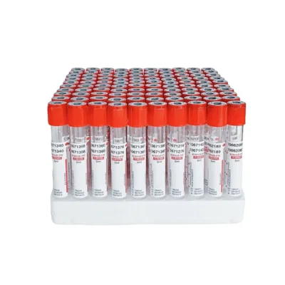 Hot Sale 5ml Pet Clinic Veterinary Blood Collection Test Tube PP Material Red Cover No Additives CE