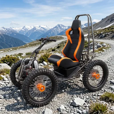 5000W Dual Mid Drive Motor Electric Scooter Differential Lock 20-Inch Tires Switchable 2WD/4WD