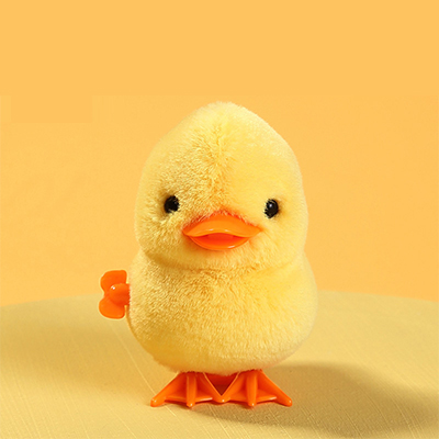 Wind-up Spring Duck Jumping Toy Plush Toy