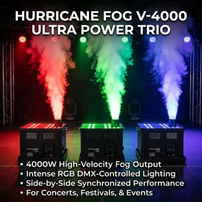Powerful RGB LED 4000W Smoke Jet Cannon Stage CO2 Free 15m High Speed Vertical Hurricane Fog Machine for Party Show Concert