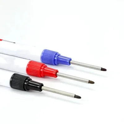 Acrylic Coloring Paint White Permanent Refillable Long Nib Deep Hole Marker Pen for Drawing