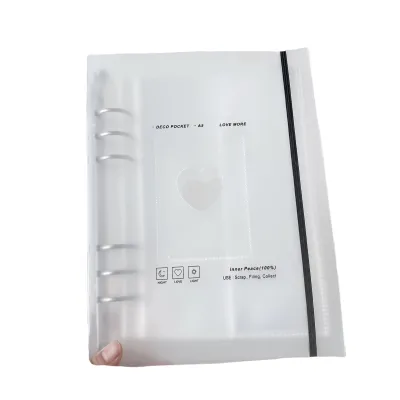 Custom A4 Size Ring Binder with PP 3-Hole Sheet Protector 9 Pockets File Folder for Trading Card Pages