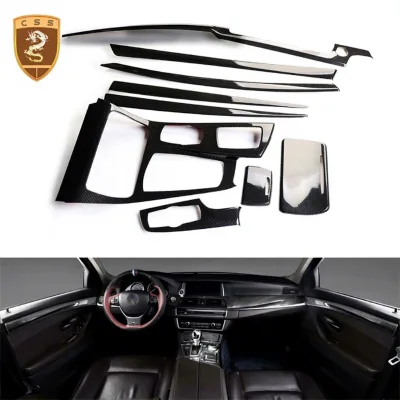 Full Carbon Fiber Interior Dashboard Trim Covers for BMW 5 Series F10 F11 2011 2012 2013 2014 2015 2016 2017 Hot Car Accessories