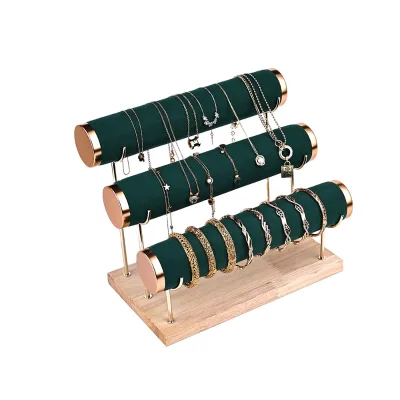 Jewelry Display Stand Necklaces Bracelets Earrings Organizer 3 Tier Bar Bracelet Bangle Jewelry Holder