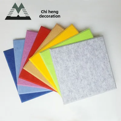 Polyester Fiber Acoustic Panels specialized KTVs Cinemas; School Soundproofing Felt; Project-grade Sound-absorbing Wall