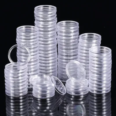 Round Coin Holder Case for Coin Collection Storage Display Wholesale Standard Size Clear Protector