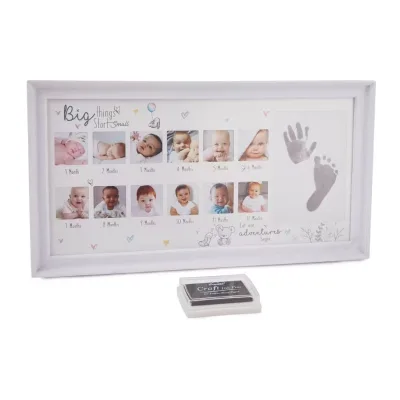 12 Month Baby's First Year Frame in Elegant White Baby Ps Photo Frame Wood Picture Photo Frame Shower Decorations