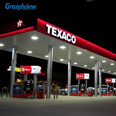 Fuel Station Set Steel Structure Space Frame Accessories Gasoline Gas Filling Station Canopy and Gas Station Equipment
