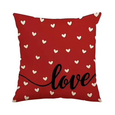 Valentine Pillow Case 45*45 Christmas Pillowcase Cover Wholesale Saint Valentine's Day I Love You Throw Home Sofa Decor Pillow