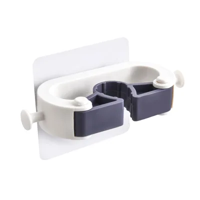 Hot Selling PP Traceless Multifunctional Hanging Mop Broom Holder Wall Mounted Bathroom Non-Perforating Storage Holder Mop Clip