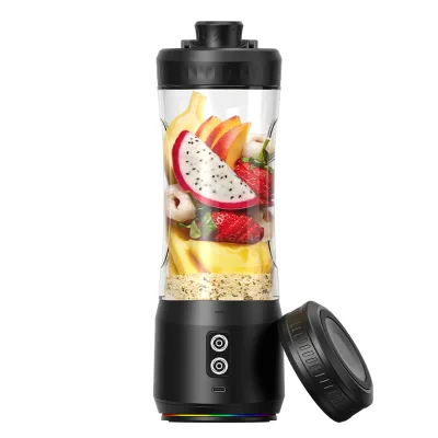 Portable Blender Cup USB-C Rechargeable Ice Crushing Smoothie Maker 600ml Portable Protein Shaker Blender for Travel & Daily Use