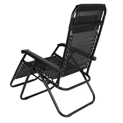 Weatherproof Powder Coated Steel Frame Reclining Outdoor Zero Gravity Lounge Chair