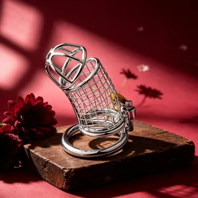 Stainless Steel Adult SM Chastity Cage Breathable Lock Bonage Restraint Bdsm Device Eco-Friendly Erotic Sex Toys Penis Ring