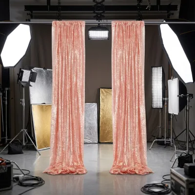 Curtain Sequin Shimmer Backdrop Glitter Wedding Party Halloween Wall Decoration Fantasy Photo Background Cloth Outdoor