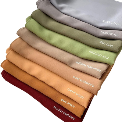 Best Selling Instant Hijab Plain Bubble Chiffon Hijab Stone Chiffon Hijab Scarf