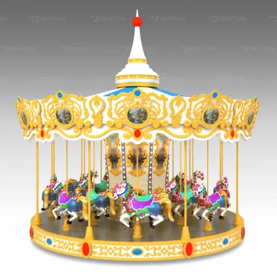 Outdoor Large 16 Seats Carousel Rides in Children's Park