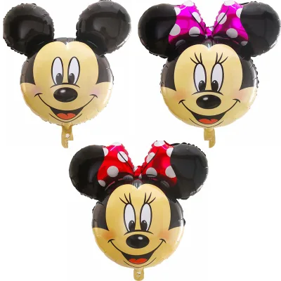 Hot Sale 36inch Mickey Mouse Head Inflatable Helium Foil Balloon Famous Cartoon Character for Christmas Festivities Single Item