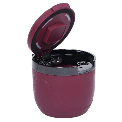 New Wholesale Factory's Modern Design Cheap LED Car Ashtray Windproof and Waterproof Portable Plastic With Lid