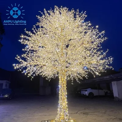 ANPU Lighting Warm White Wire Branch LED Tree Outdoor Landscape Glowing Tree Motif Light