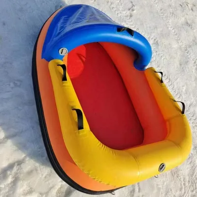 Winter Snow Mobile Scooter Sled 1.8M Inflatable Ski Boat Sports Pvc Snow Sled for Kids