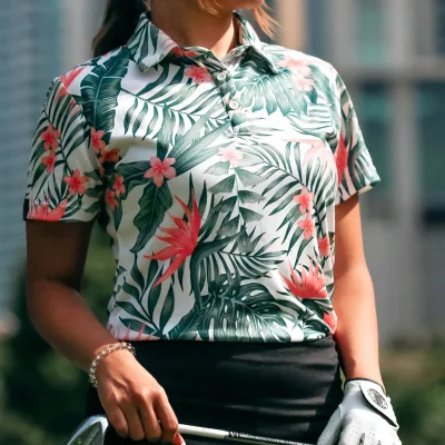 High Quality Breathable Spf Custom Embroidery Golf Polo Shirt Women Small Top Quality Golf Shirts Women