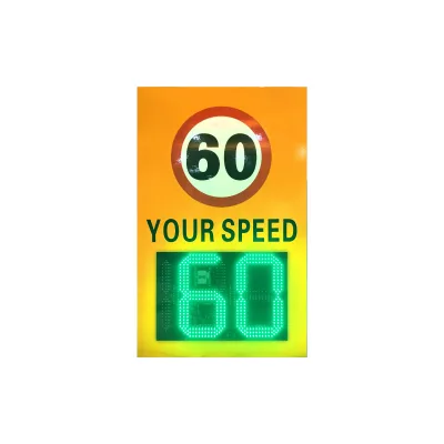Innovative Design Black Yellow Speed Display Radar Traffic Sign With Speed Limit Display