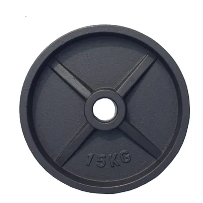 Black Painting Cast Iron Weightlifting Weight Plate