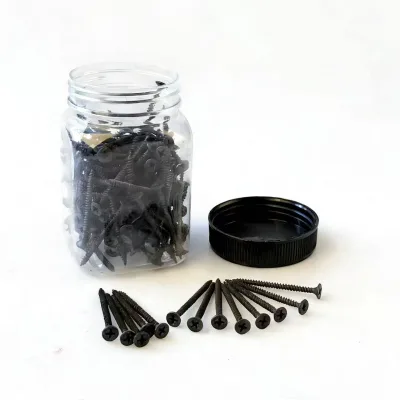 160pcs Black Drywall Stainless Steel Timber Screws Fine Thread Bulk Wholesale Flat Head Self Drilling Screw