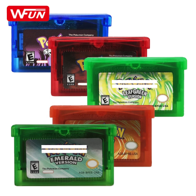 Pokenom Game Cartridge Cards for GameBoy Game Boy Advance SP GBA Sell Well Nostalgia Emerald FireRed LeafGreen Ruby Video Games