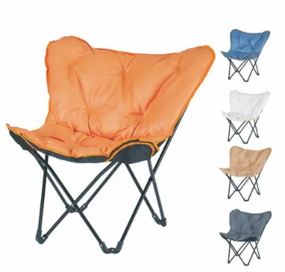 Modern Outdoor Folding Chair with Removable Rounded Saucer Easy Assembly Solid Wood and Aluminum for Camping Furniture
