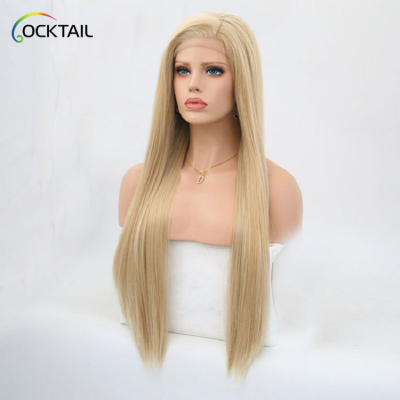 Long Hair Lace Front Blonde Synthetic Wig, Factory Directly Sale Blond Wig for White Women